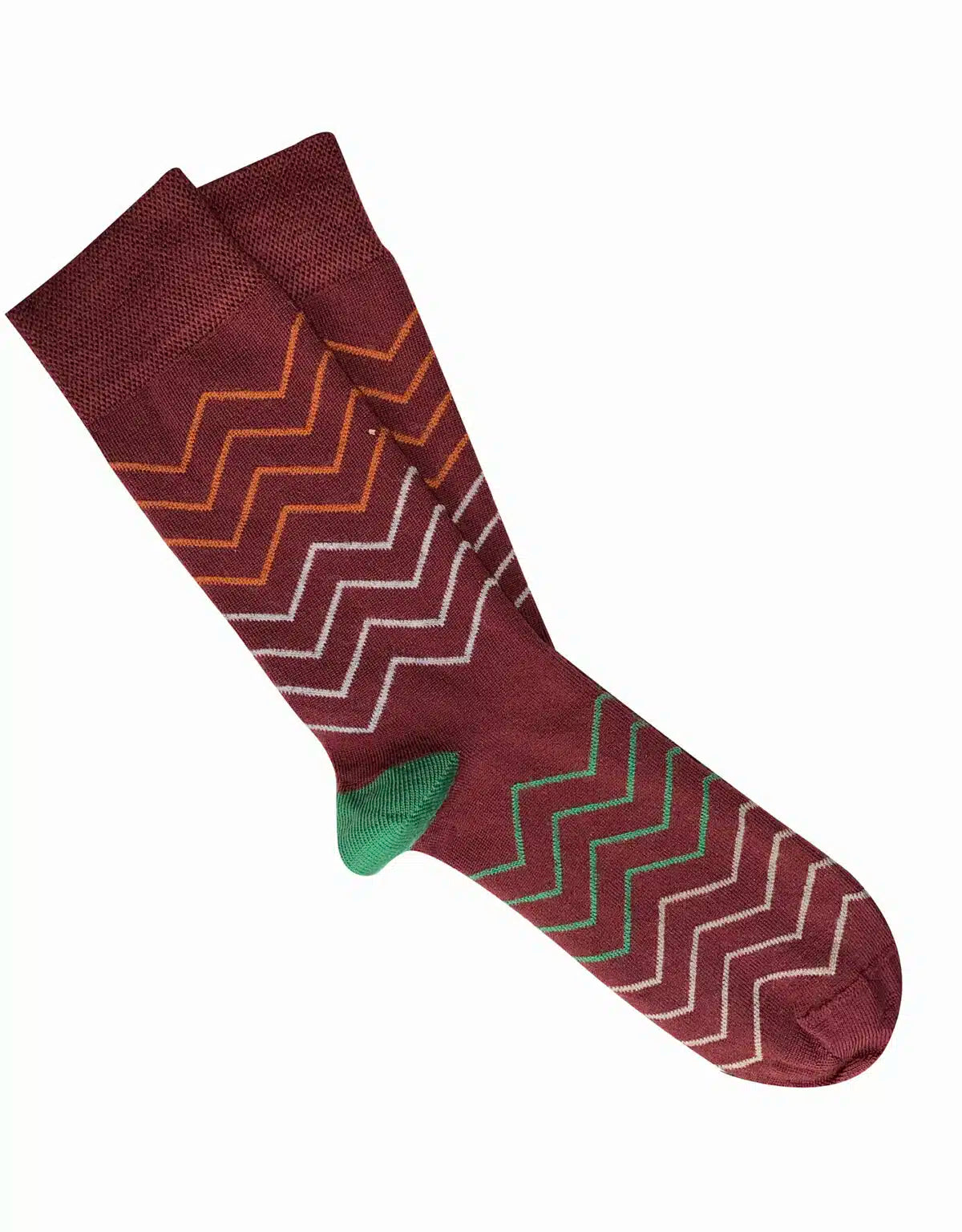Tightology ‘Waves Burgundy’ Merino Wool Socks