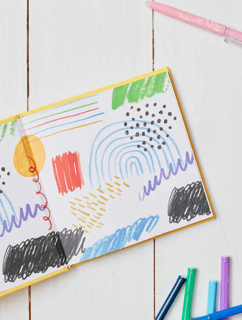 Write To Me -  Drawings from my child journal in sunshine yellow