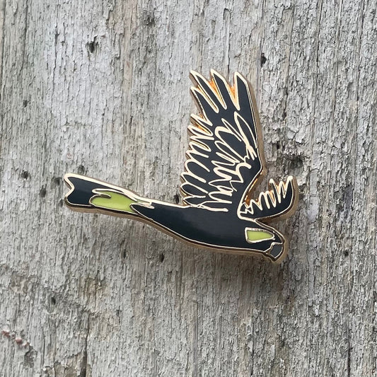Bridget Farmer Yellow-Tailed Cockatoo in Flight - Enamel Pin