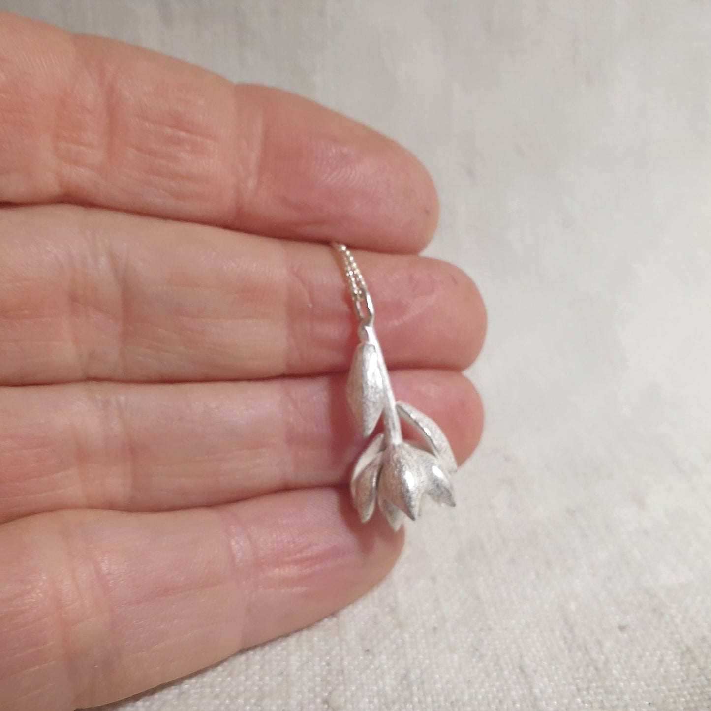 Anja Jagsch Silver Necklace - Succulent Flower