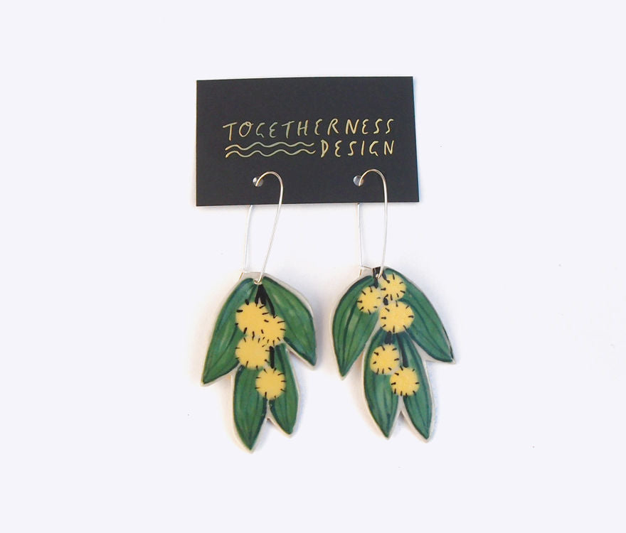 Togetherness Ceramic Wattle Earrings
