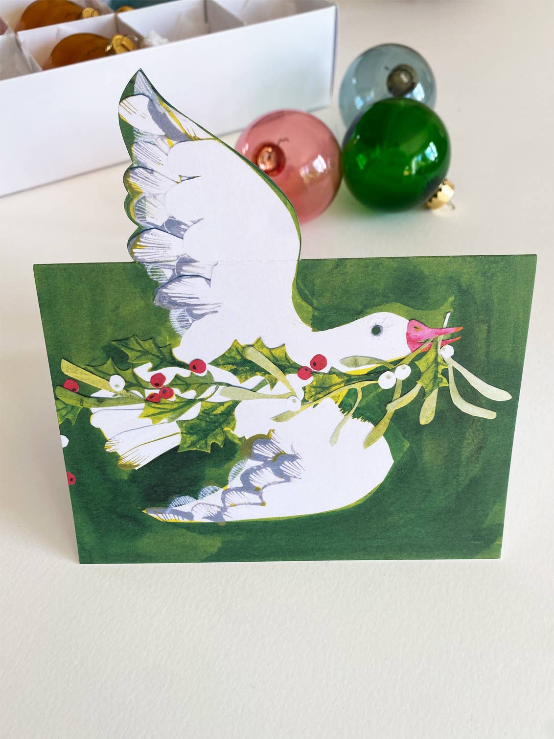 Christmas Goose Mantelpiece Card