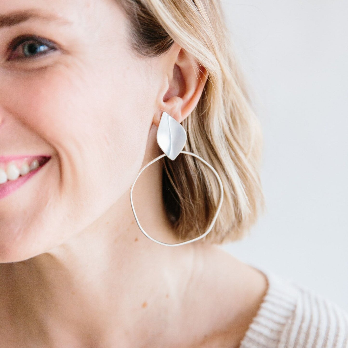 Chloe Shay Leaf Loop Earrings