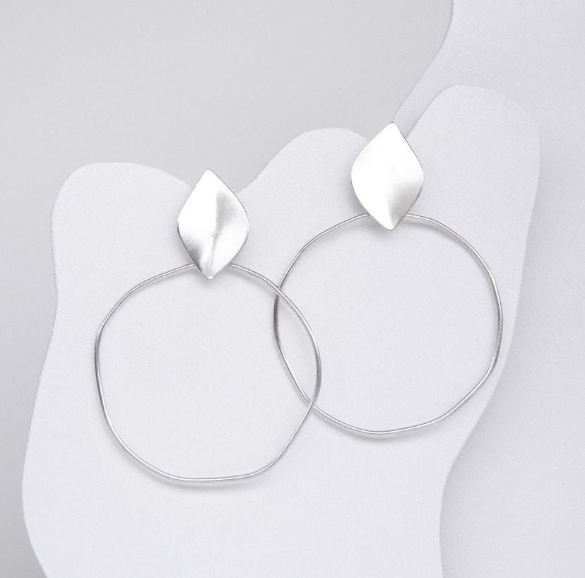 Chloe Shay Leaf Loop Earrings