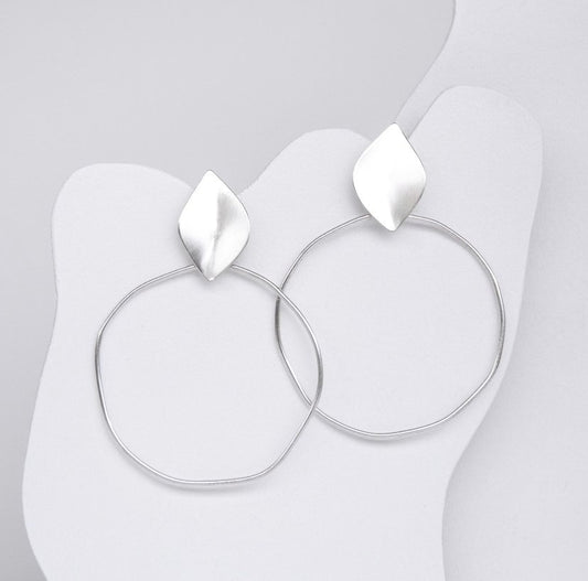 Chloe Shay Leaf Loop Earrings