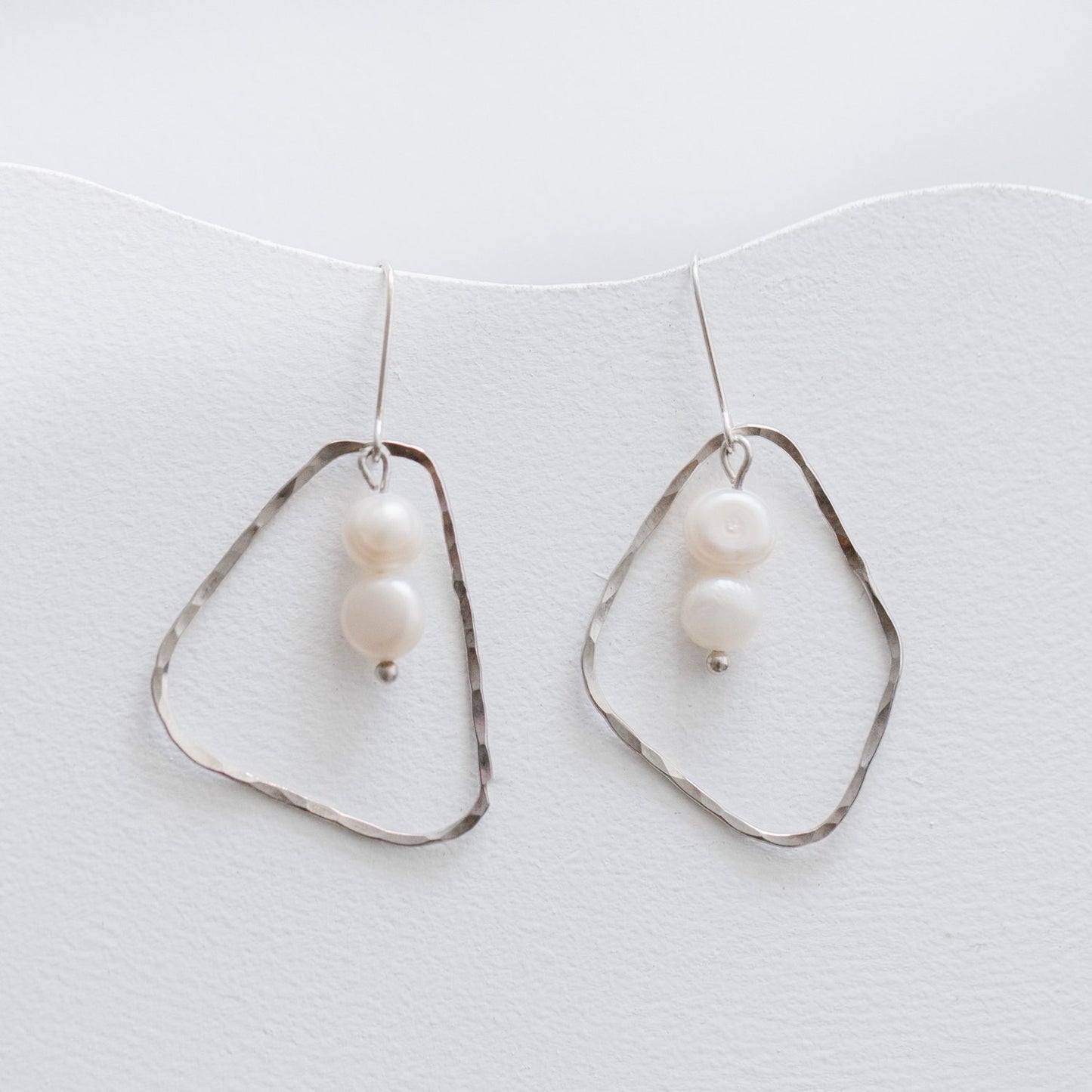Chloe Shay Pearl Geo Loop Earrings