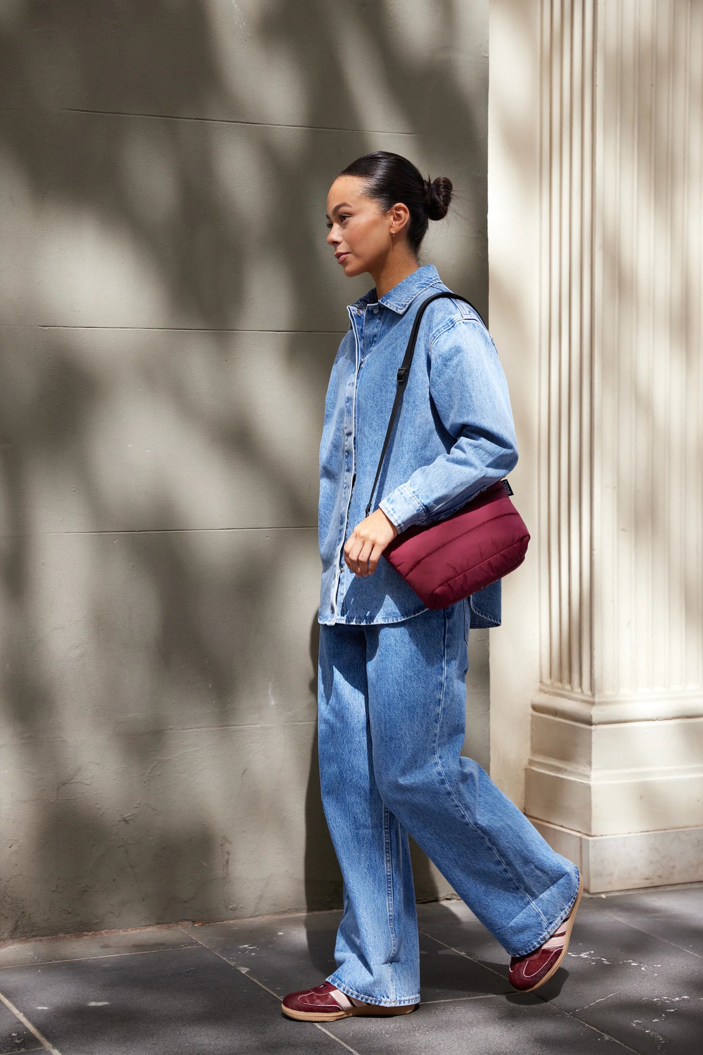 'Stash Base Crossbody' Bag - Burgundy