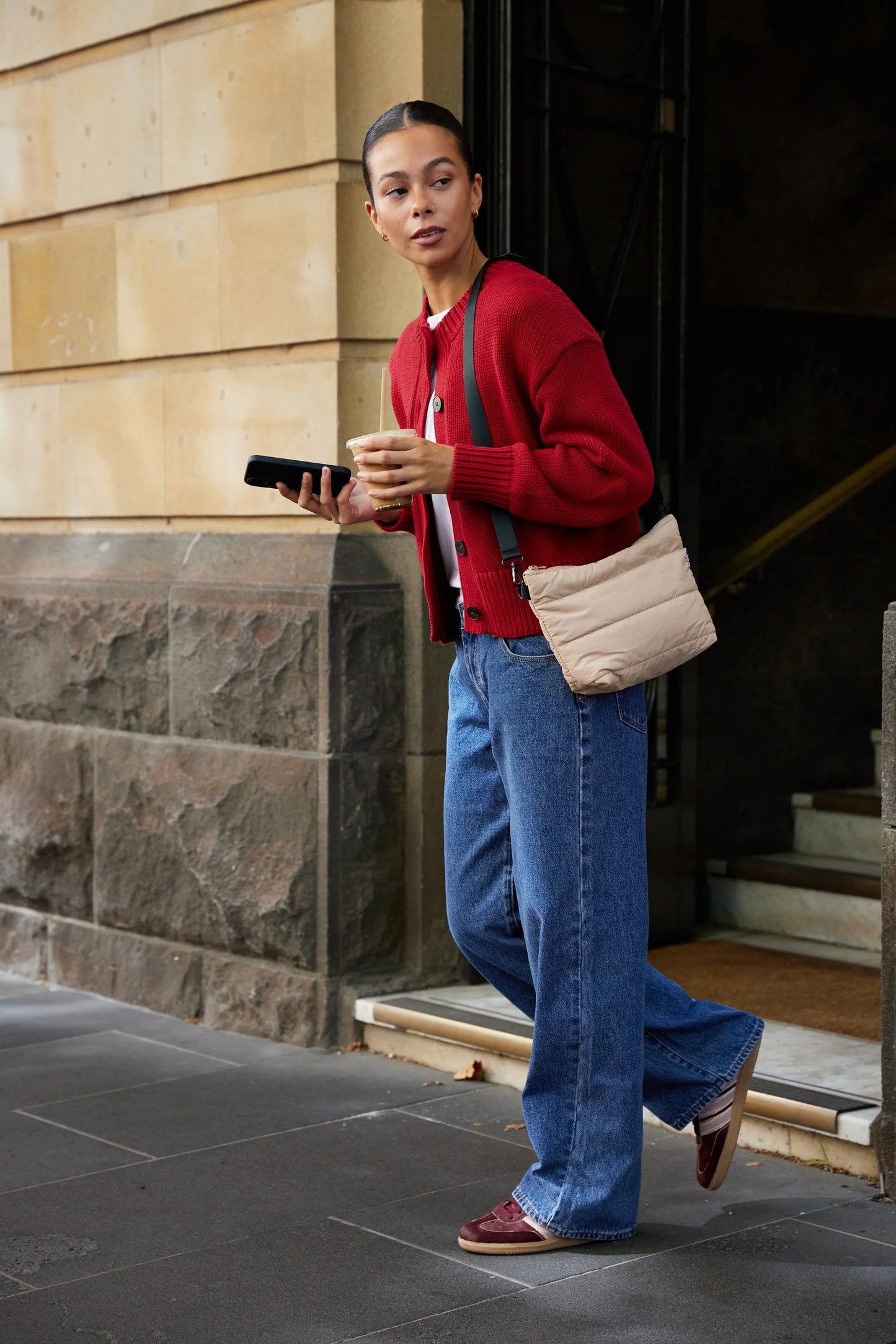 'Stash Base Crossbody' Bag - Sand