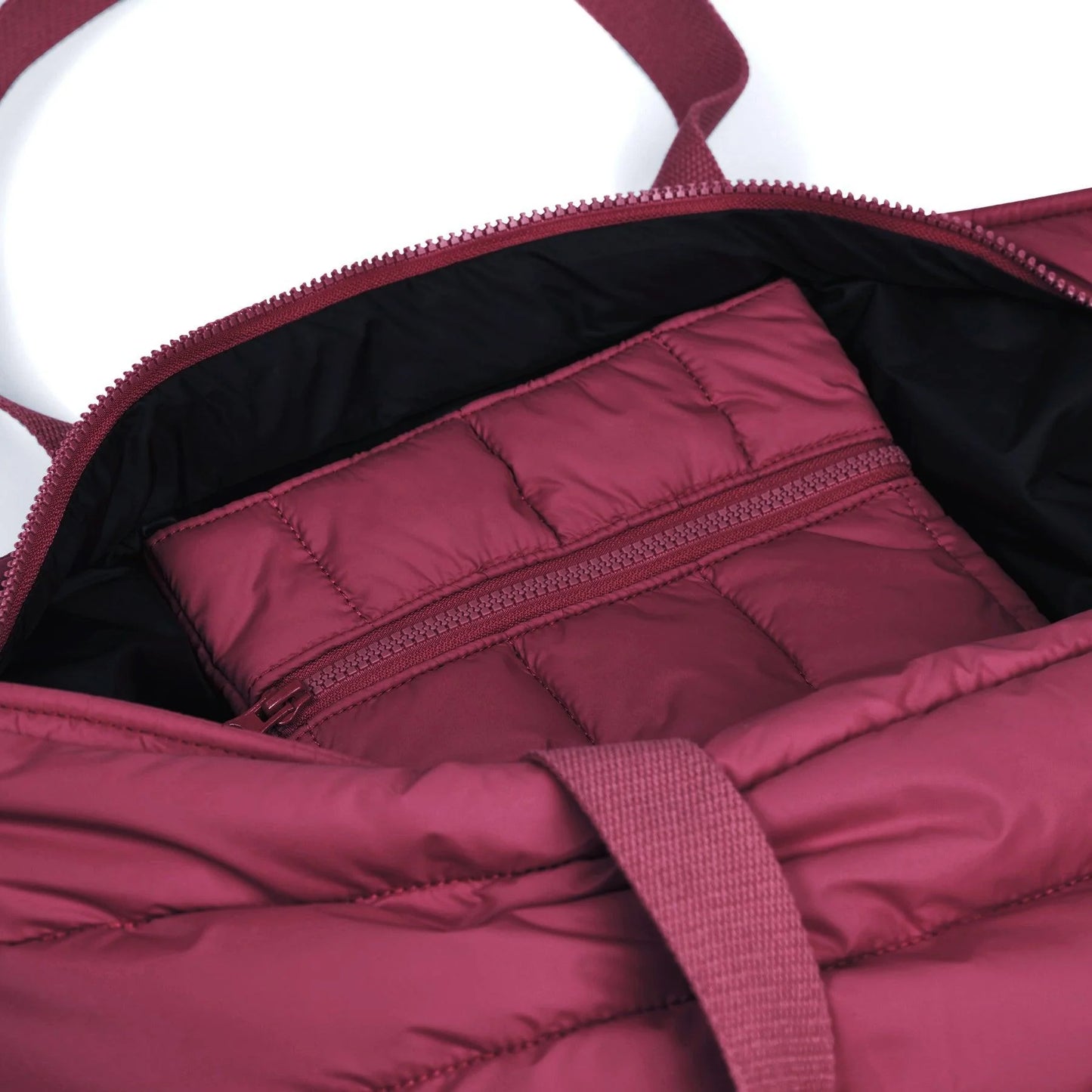 'Take It Base' Puffer Tote - Burgundy