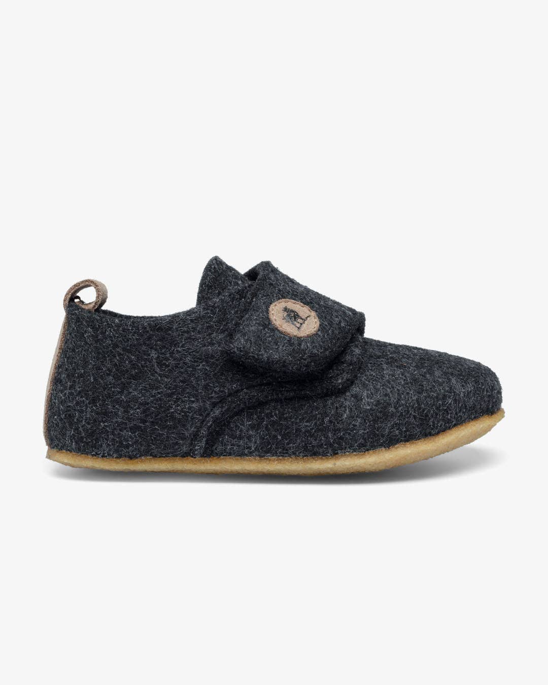 The Cozy Sheep Felted Kids Slipper - Dark Grey