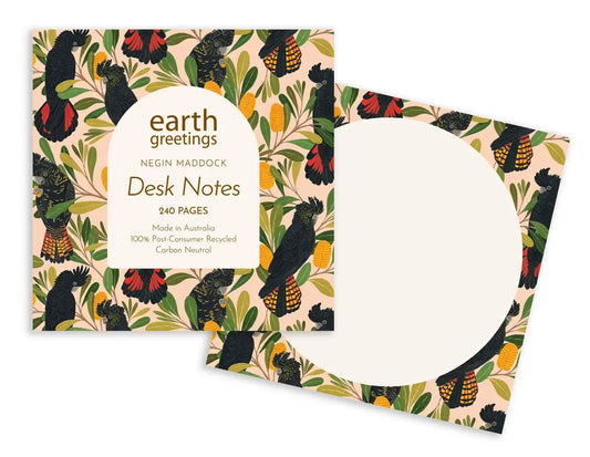 Earth Greetings Desk Notes - Cockatoo
