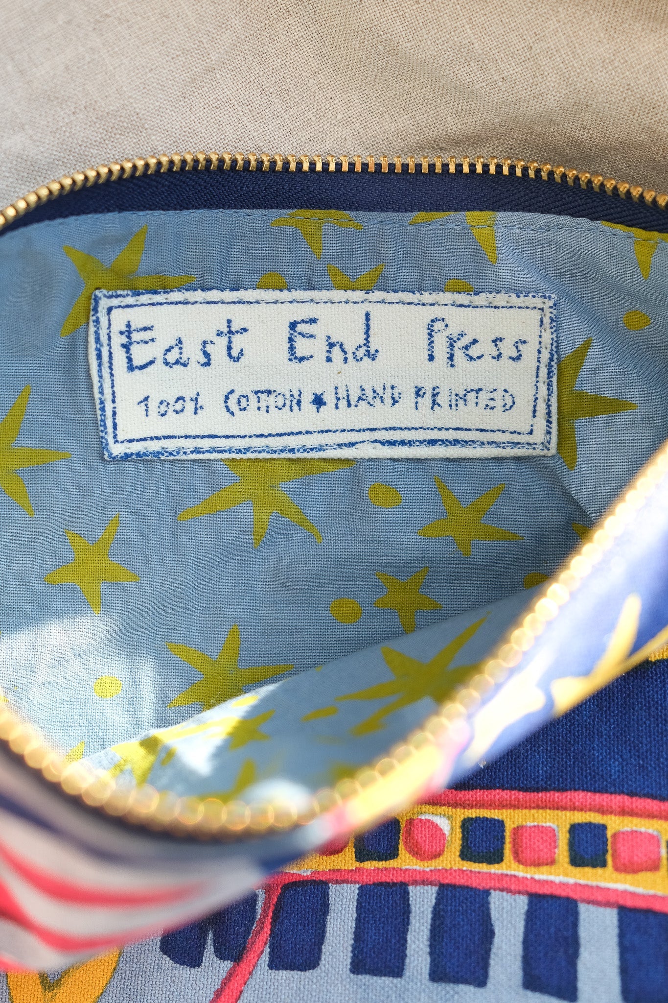 East End Press Elephant Fabric Pouch