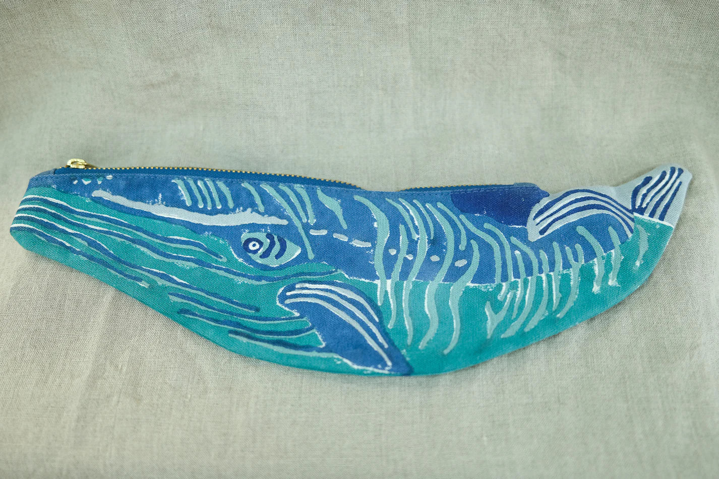 East End Press Whale Fabric Pouch