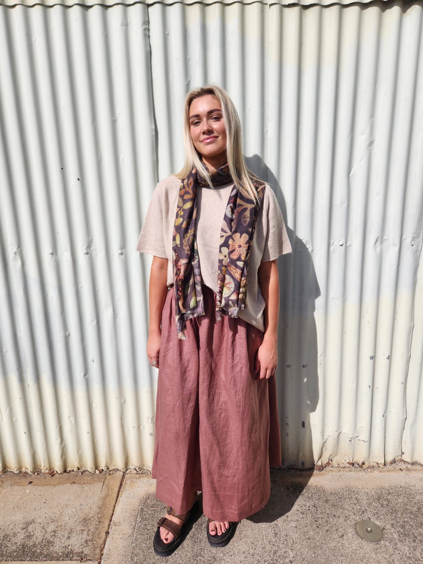 Eliza Piro Earth Birds 100% Wool Scarf