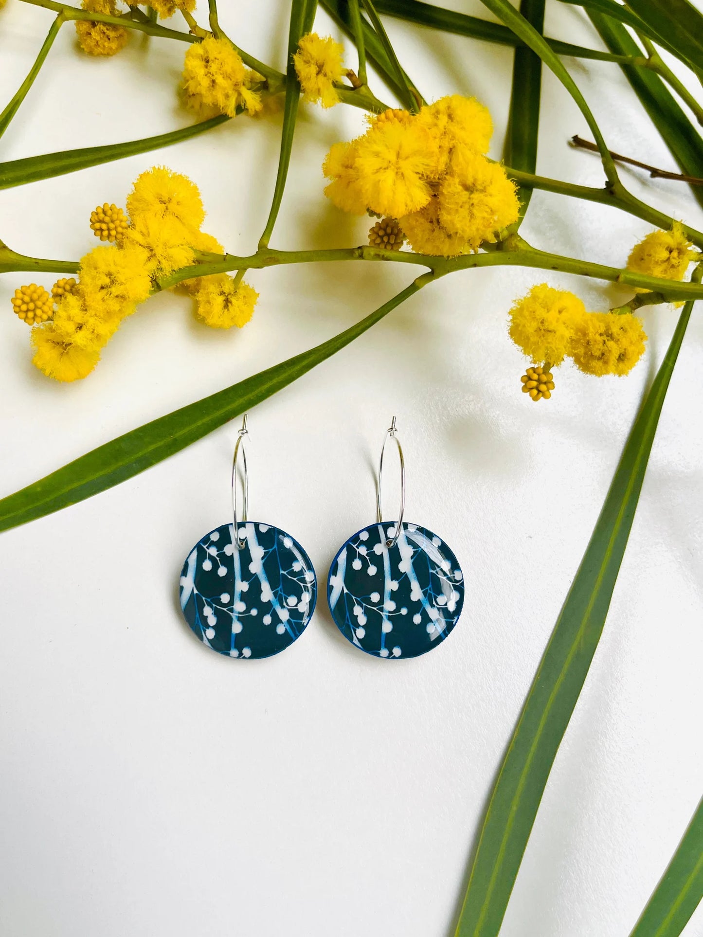 My Little Print Studio Botanical Circle Earrings