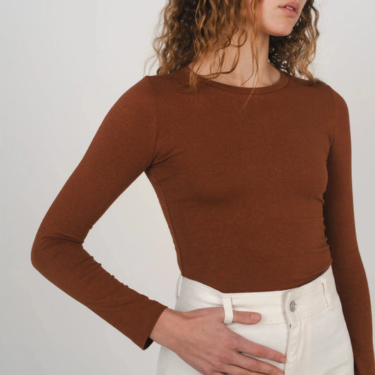 Hemp Stretch Long Sleeve - Cinnamon