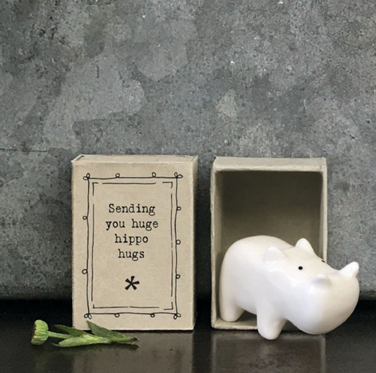 East of India Matchbox Memento - Little Hippo