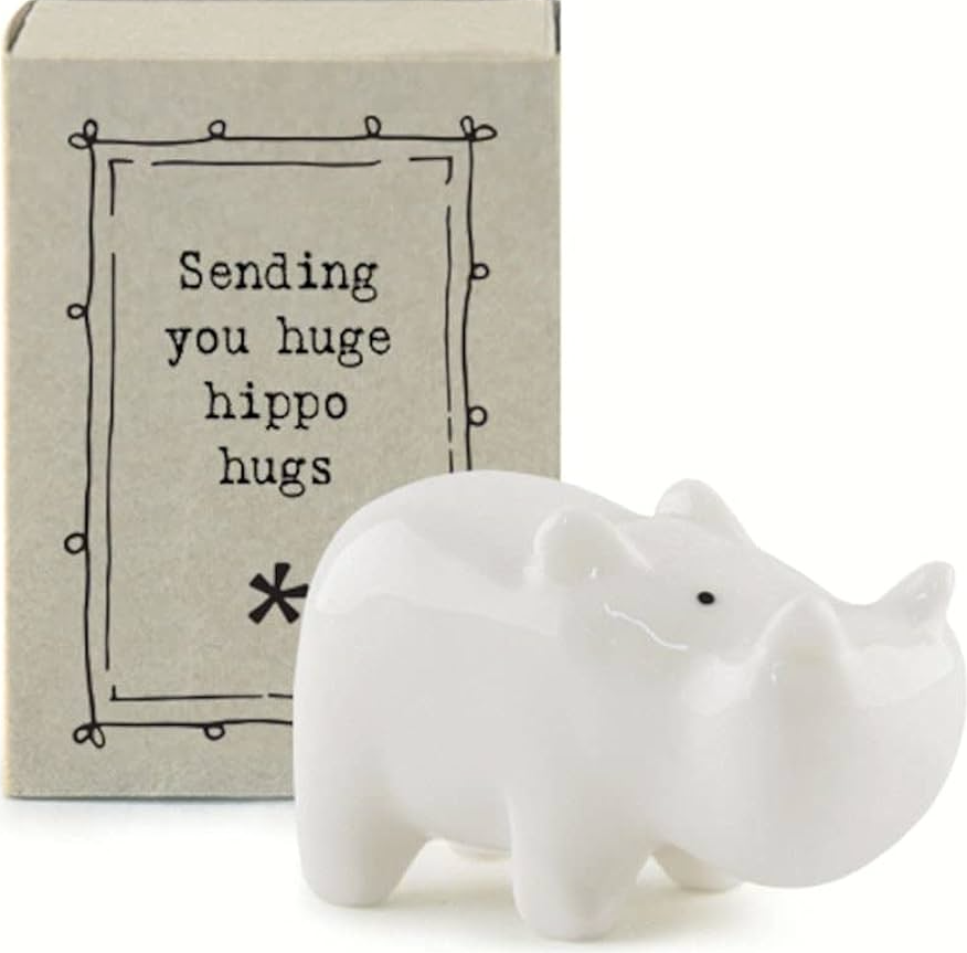 East of India Matchbox Memento - Little Hippo