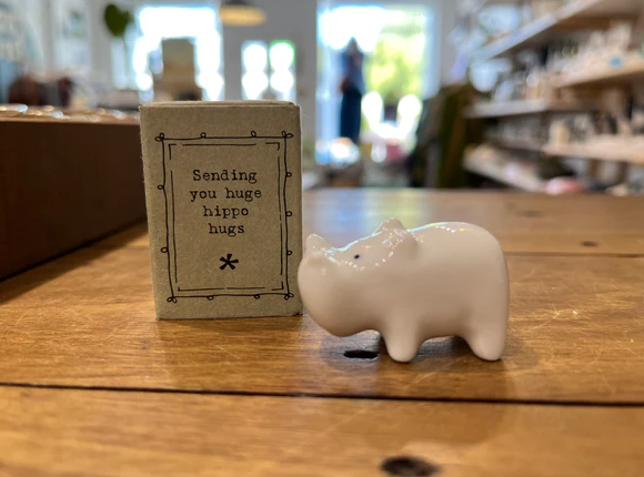 East of India Matchbox Memento - Little Hippo