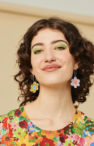 Togetherness Ceramic Mini Hoop Earrings - Handpicked