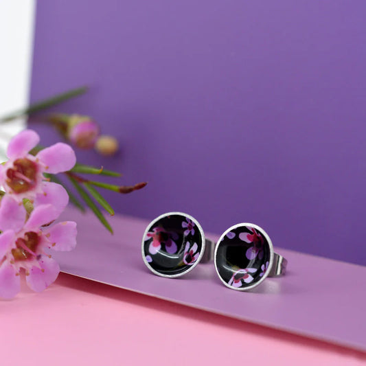 Kitty Came Home - Geraldton Wax Stud Earrings