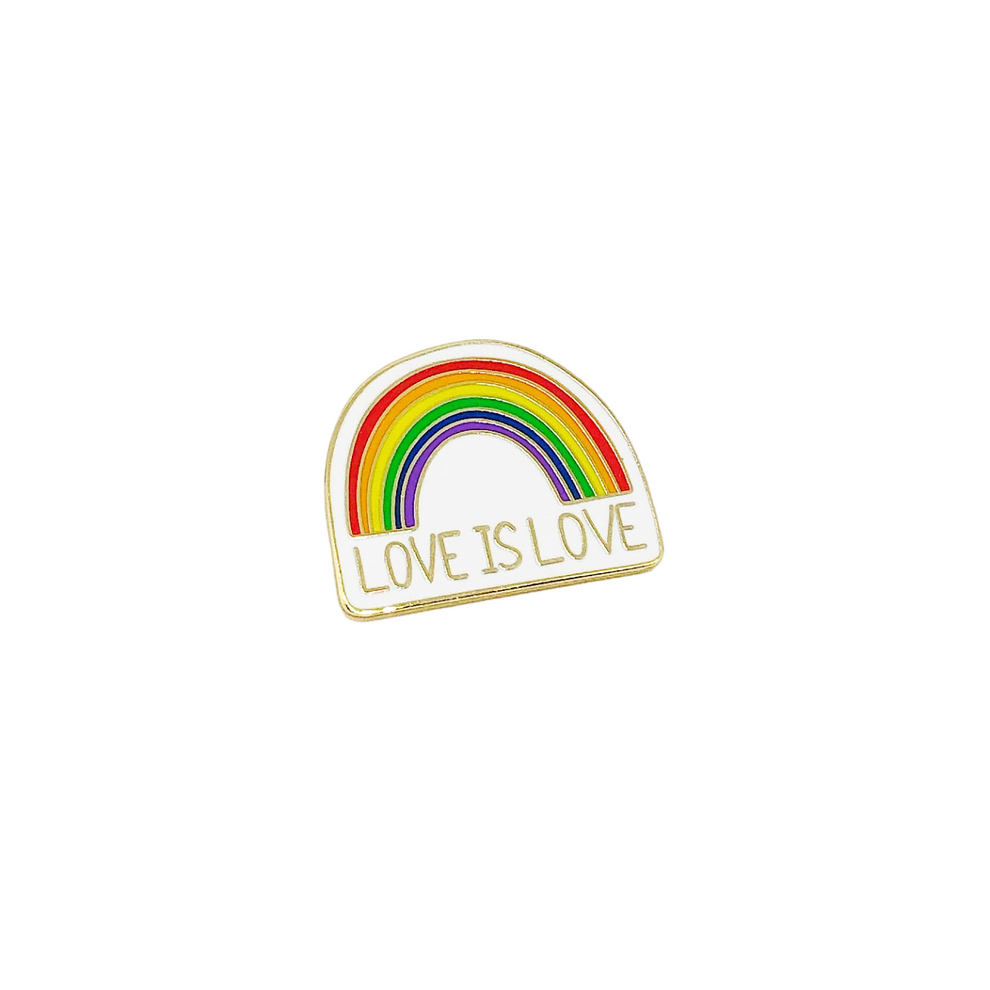 Red Parka 'Love Is Love ' pride pin