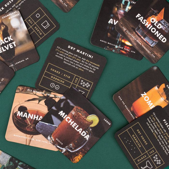 Mixologist Cocktail Recipe Coasters