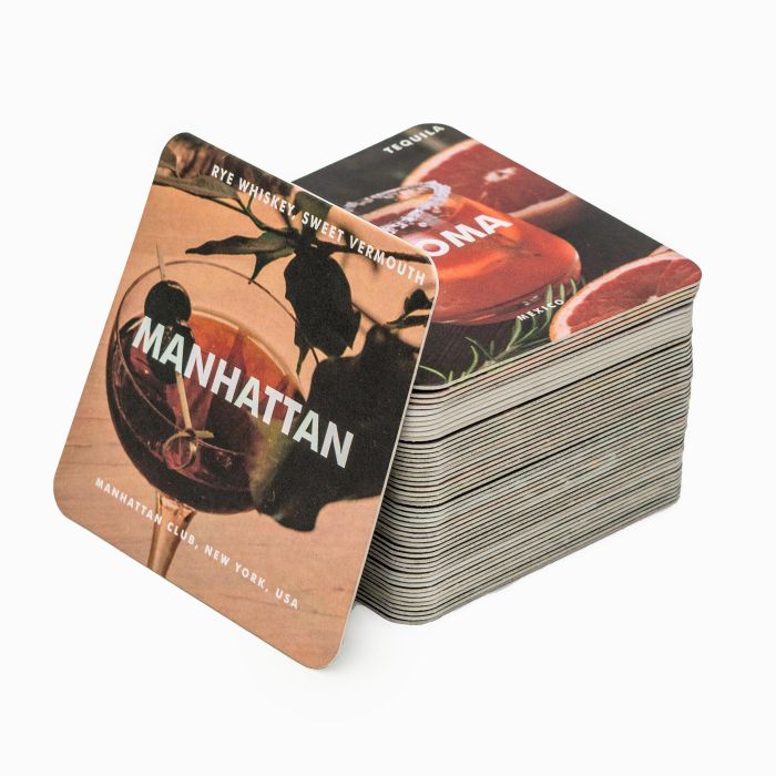 Mixologist Cocktail Recipe Coasters