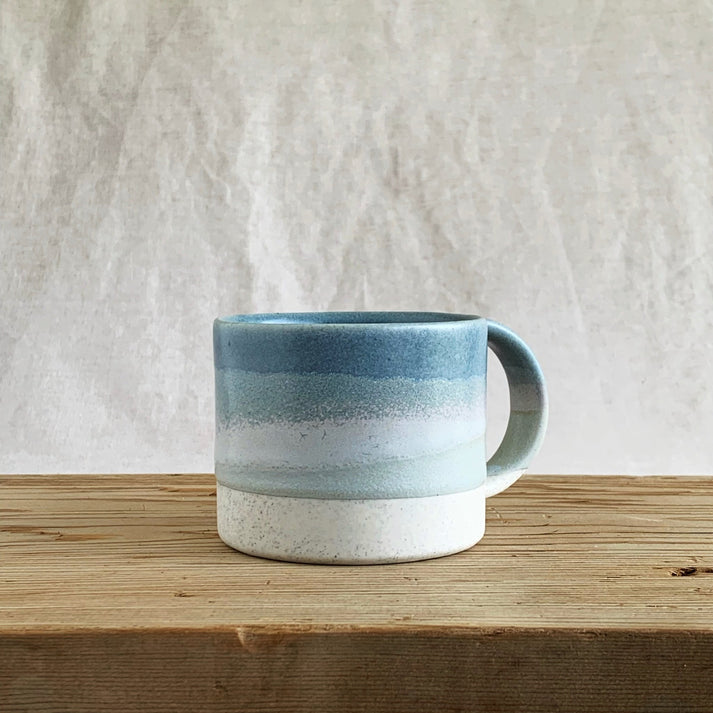 Henry and Tunks Coffee Cup - Ocean and Seamist Blue