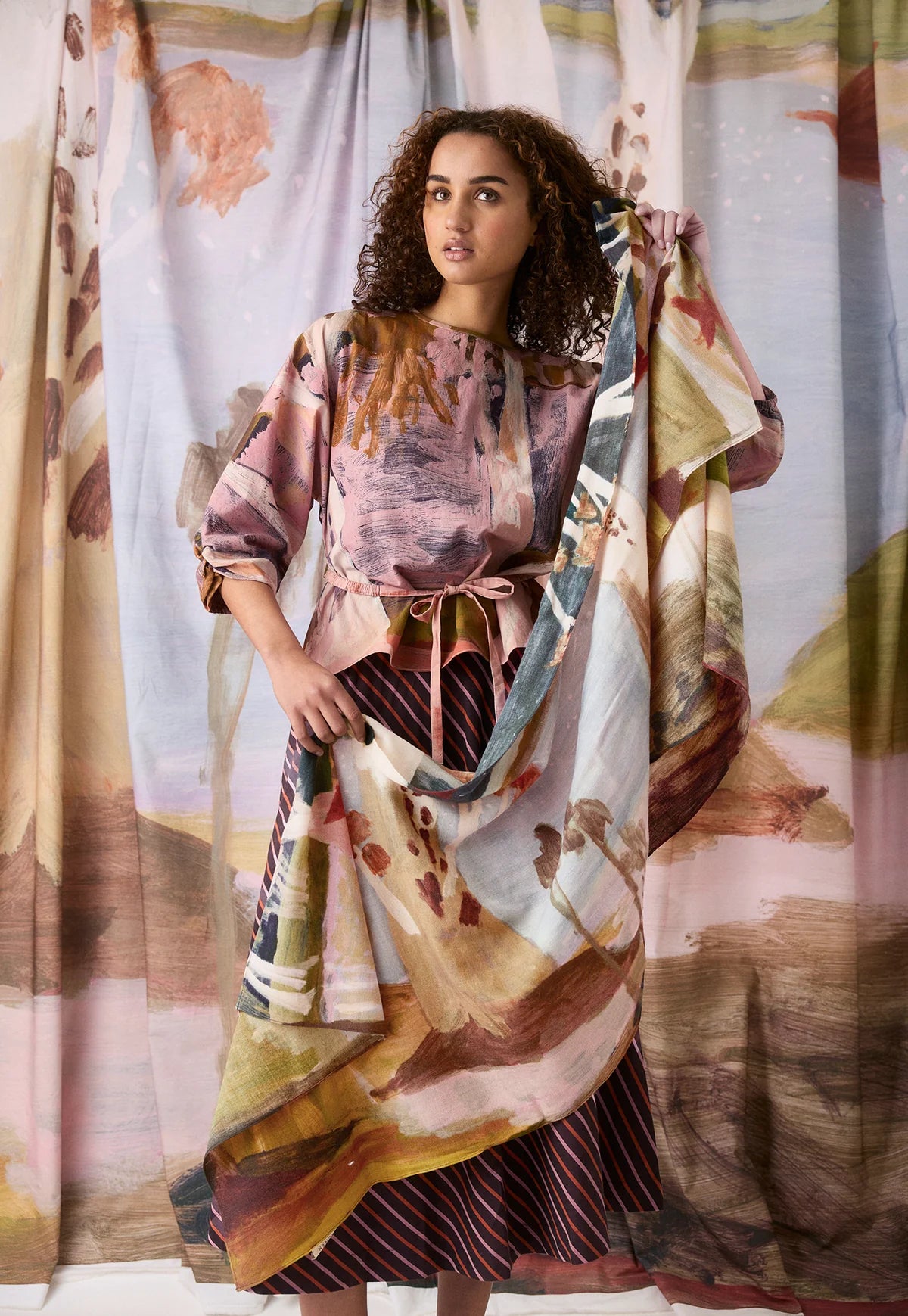 Nancybird Wool Scarf - Night Herons