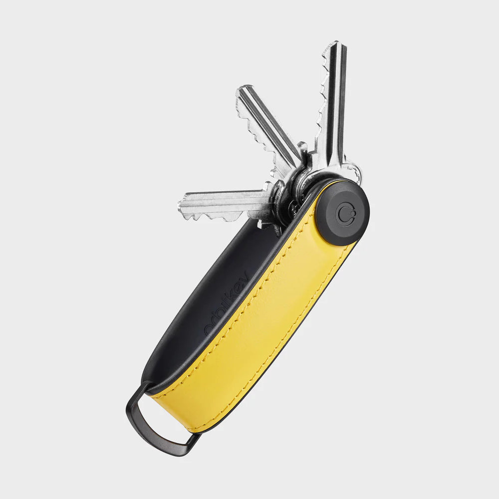 Orbitkey Hybrid Leather Key Organiser - Solar Yellow