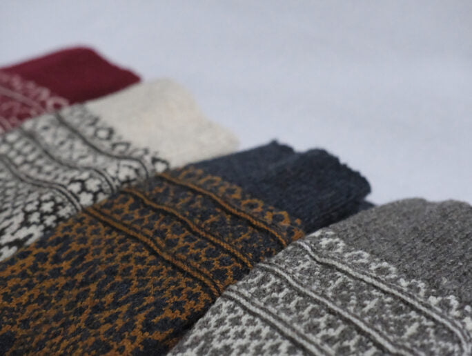 Nishiguchi Oslo Sock Navy and Amber
