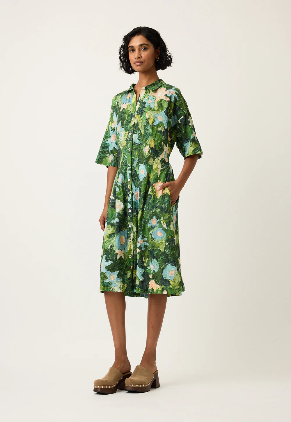 Nancybird Paloma Short Sleeve Dress - Garden