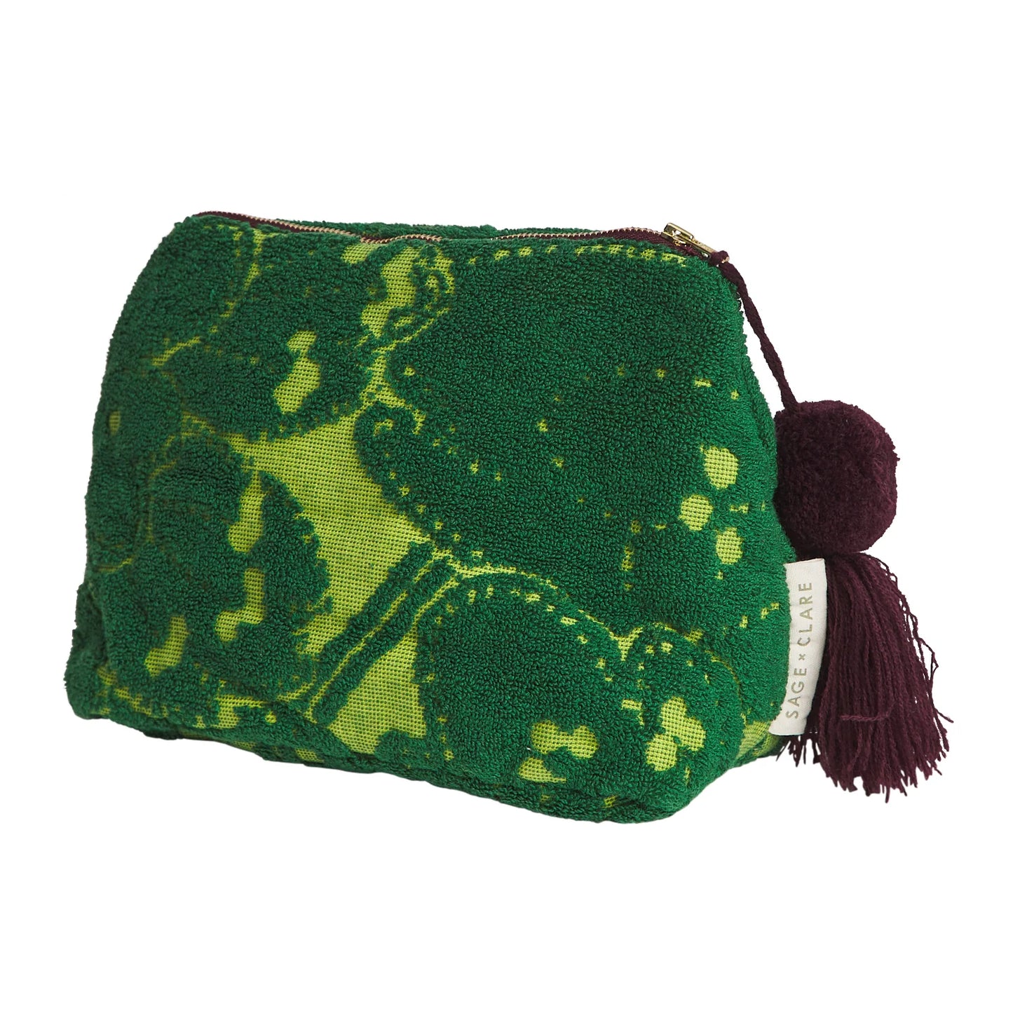 Sage x Clare - Lucia Terry Pouch in kelp