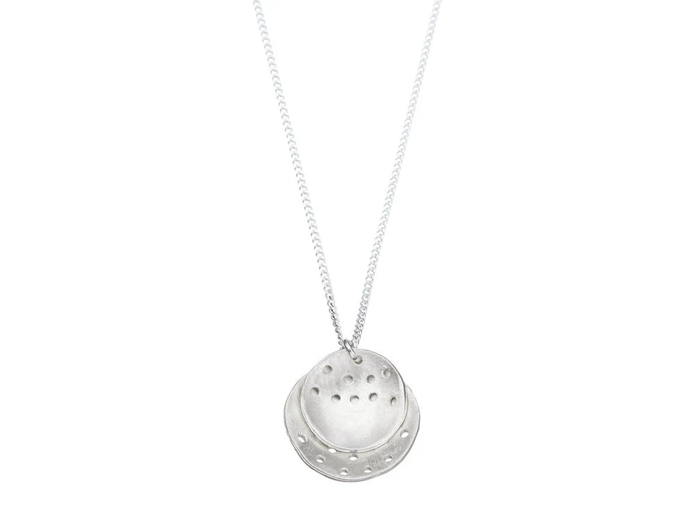 Shabana Jacobson Silver Disc Necklace