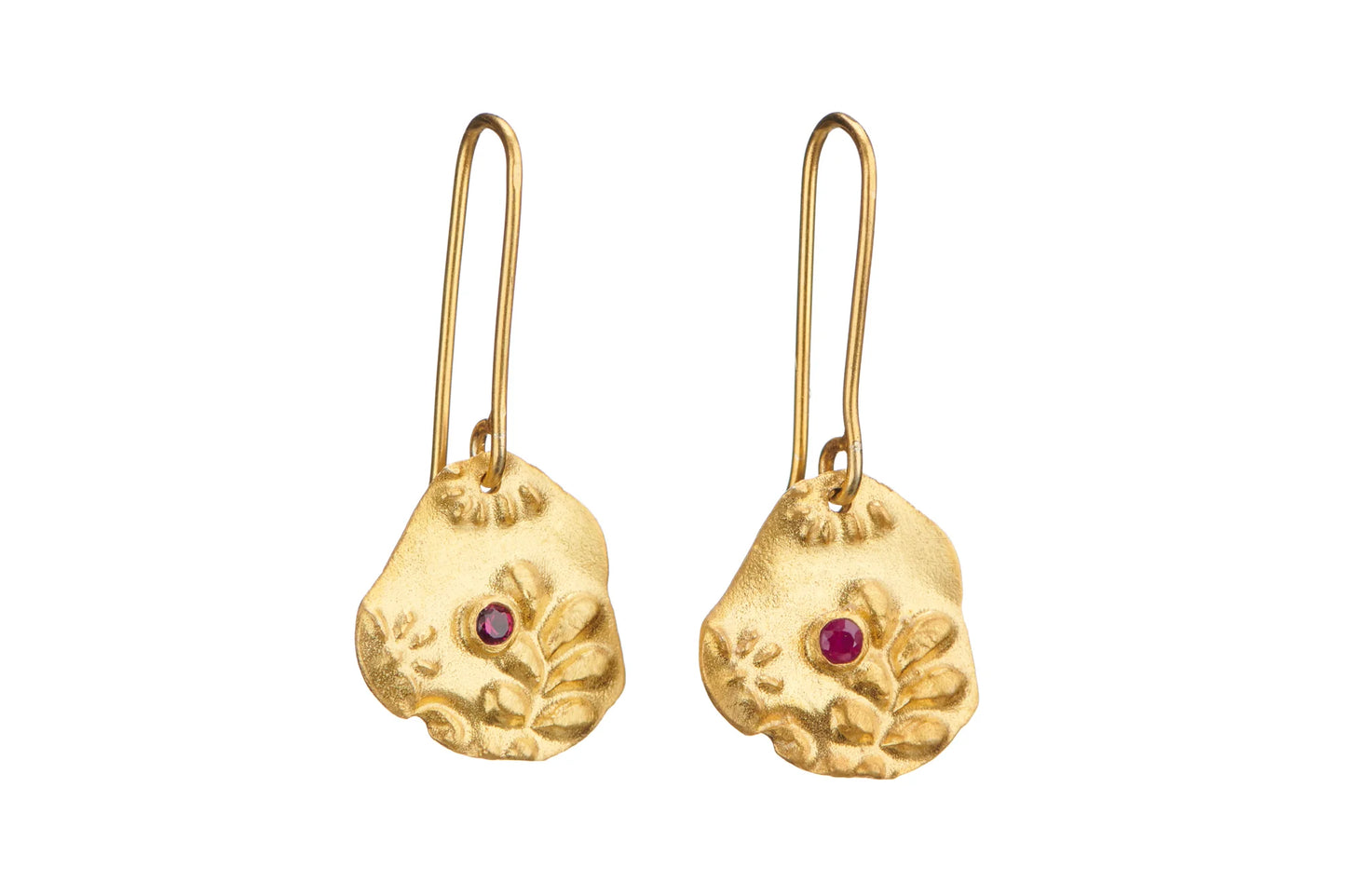 Shabana Jacobson Pharaohs Ruby Drop Earrings