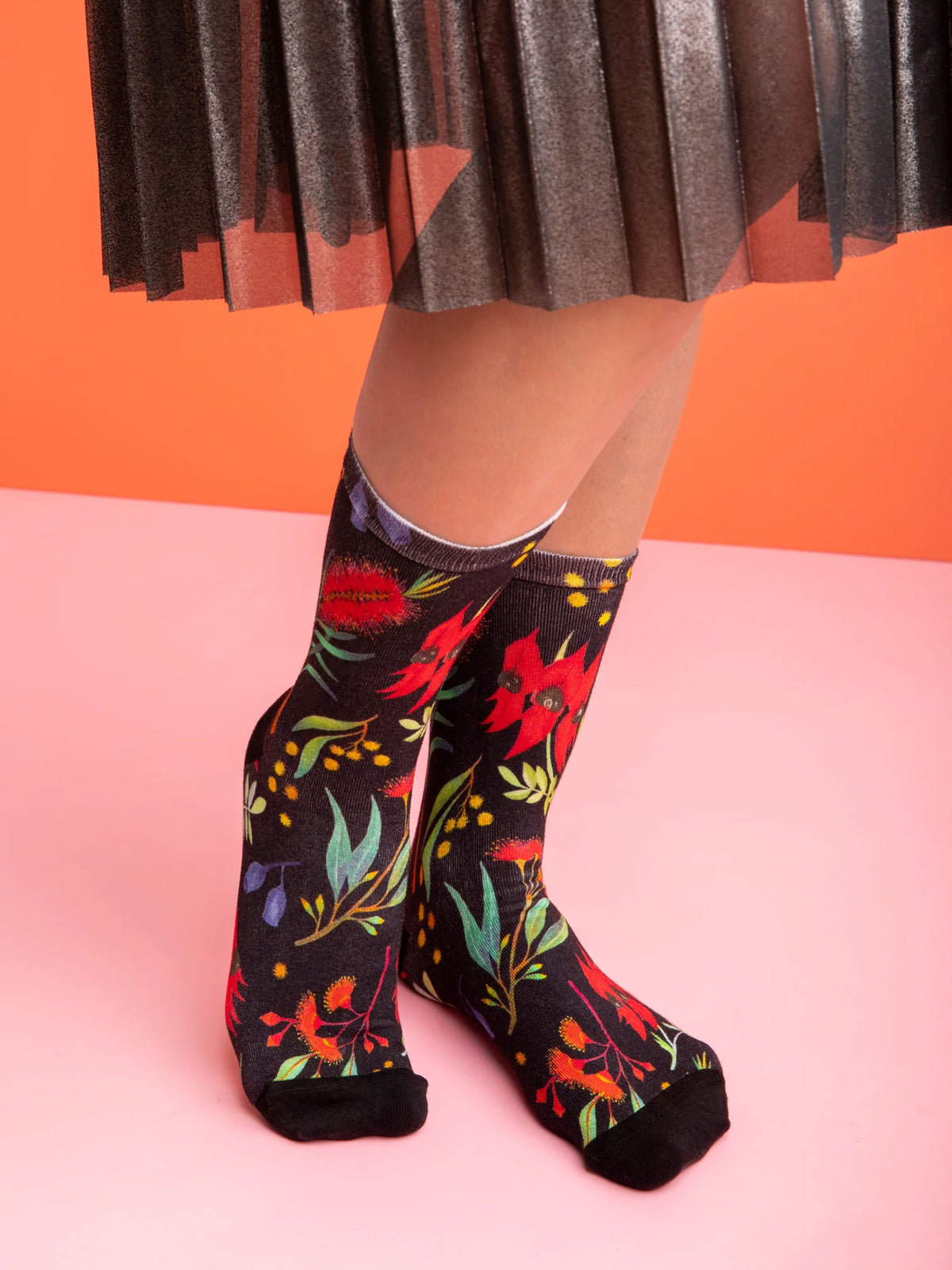 Julie White Bamboo Socks - Wild Flowers