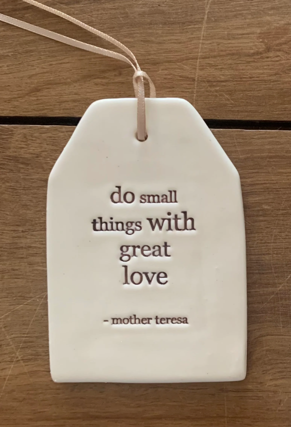 Paper Boat Press Quote Tag - Do small things with great love..,