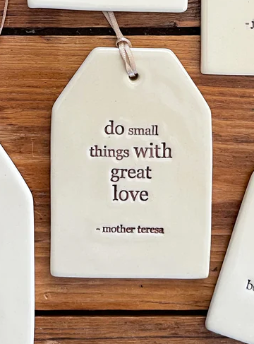 Paper Boat Press Quote Tag - Do small things with great love..,