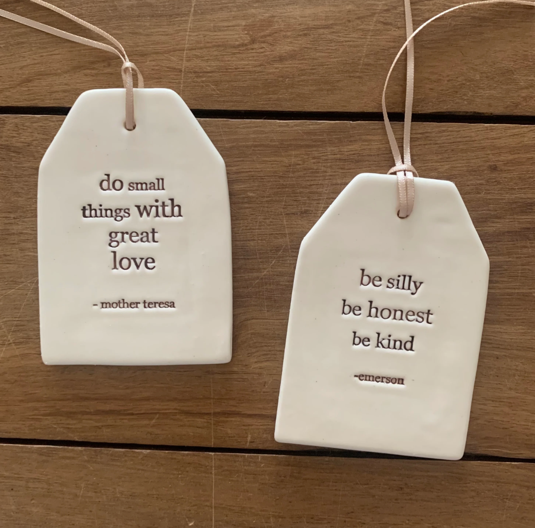 Paper Boat Press Quote Tag - Do small things with great love..,