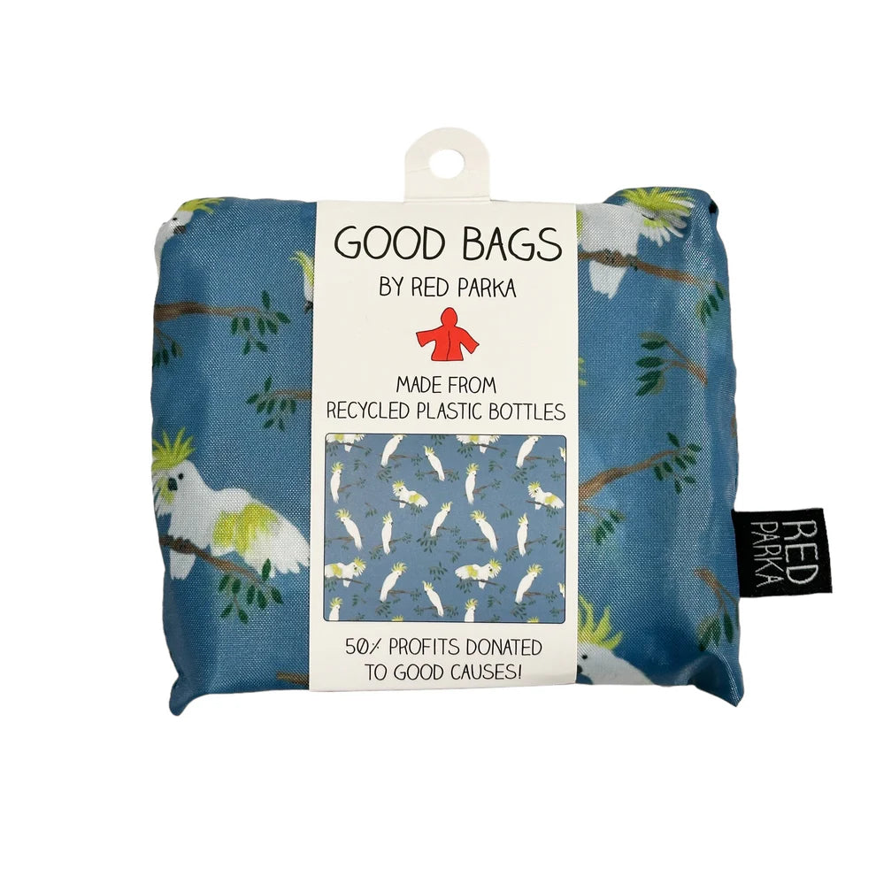 Red Parka Recycled PET Cockatoo shopping bag
