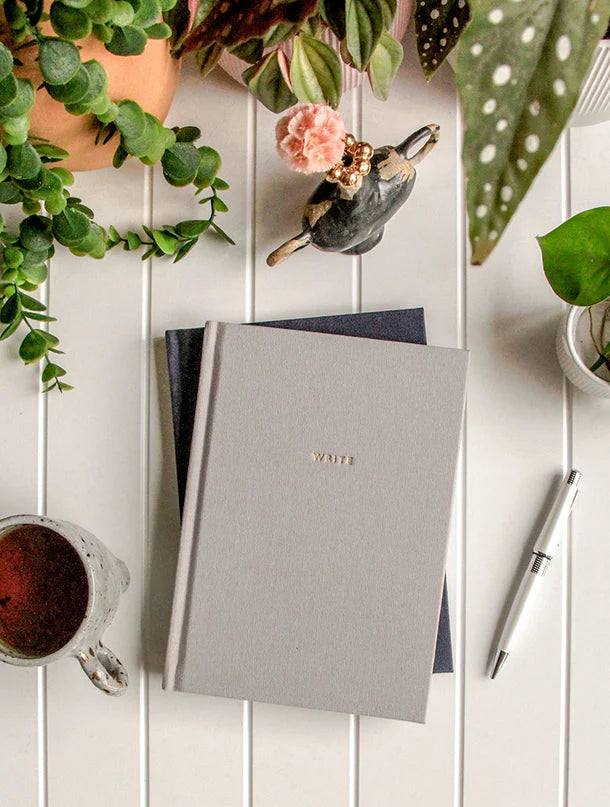 Write To Me Lined Journal - Red or Grey