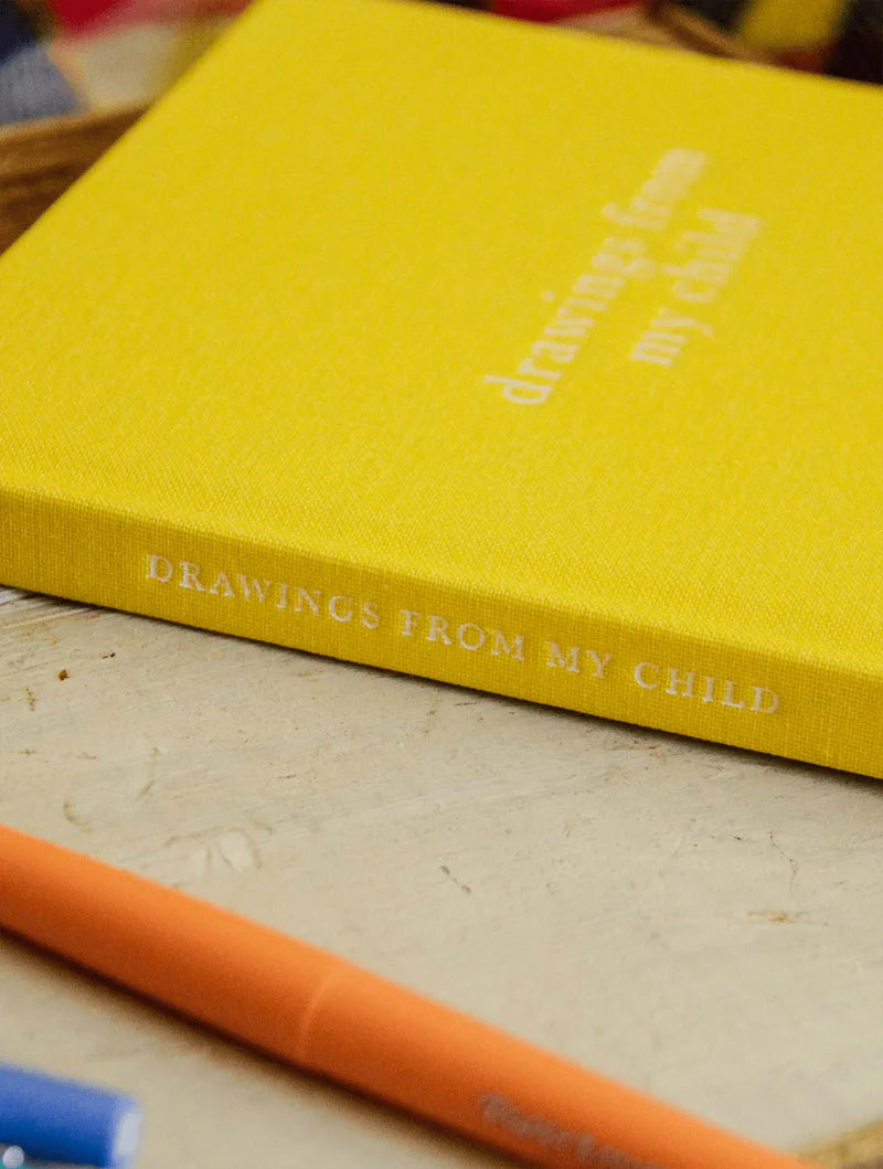 Write To Me -  Drawings from my child journal in sunshine yellow