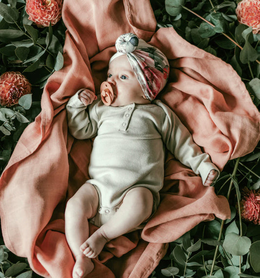 Pop Ya Tot Organic Cotton Muslin Baby Swaddle - Sorbet