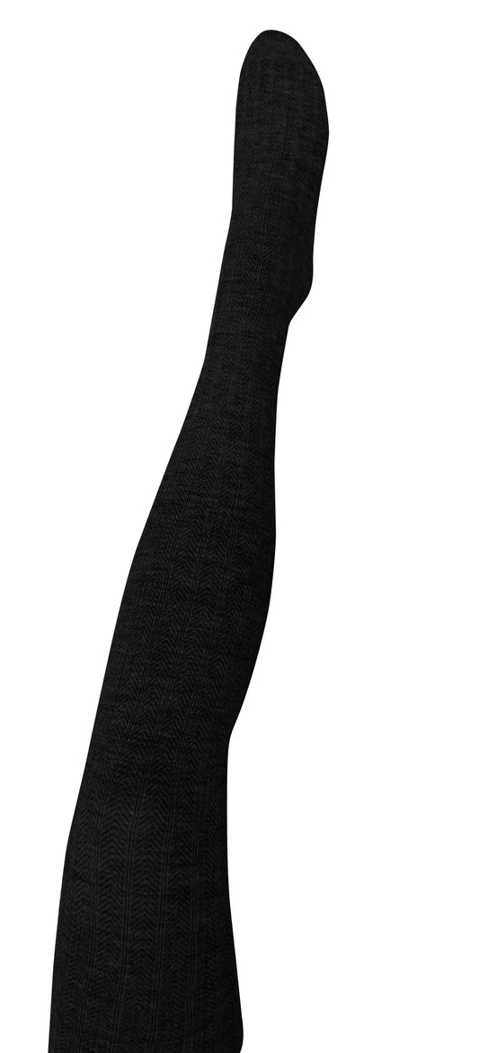 Tightology  ‘Martini Black’ Wool Tights