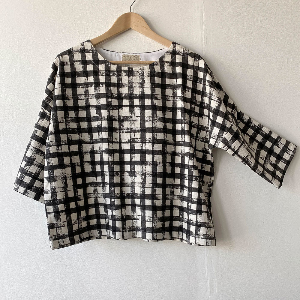 Mim Clarkson Boxy Top - Cotton Barkcloth