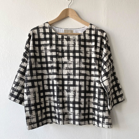 Mim Clarkson Boxy Top - Cotton Barkcloth