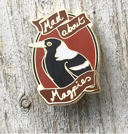Bridget Farmer Mad About Magpies - Enamel Pin