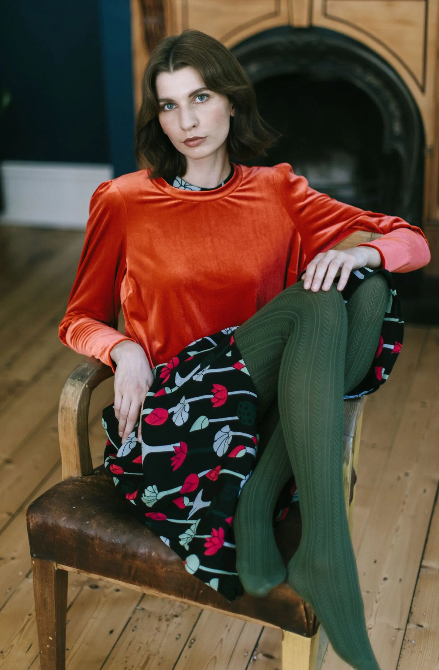 Tightology  ‘Chic Green’ Cotton Tights