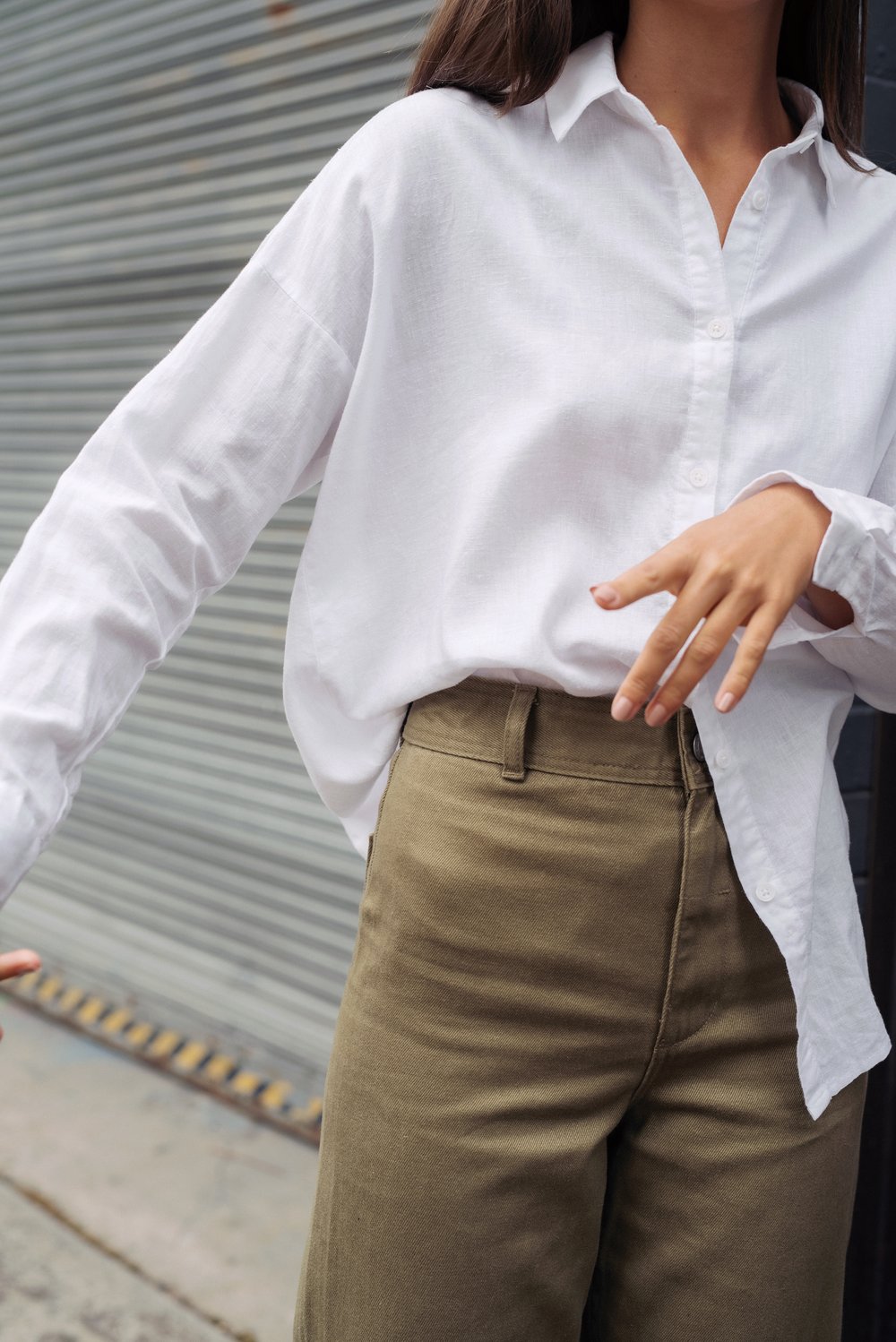 Hemp Clothing Long Sleeve White Shirt